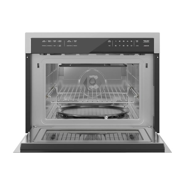 【Limited-Time Offer，Once Sold Out, It’s Gone】KoolMore 24 Inch Built-in Convection Oven and Microwave Combination with Broil, Soft Close Door, 1000 Watt Power, Stainless Steel Finish, Touch Control LCD Display (KM-CWO24-SS)