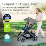 UPPAbaby Vista V3 Stroller - Full-Size Single-to-Double Stroller System - Toddler Seat, Bug Shield, Rain Shield, and Storage Bag Included - Declan  Oat Mélange