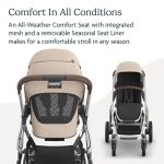 UPPAbaby Vista V3 Stroller - Full-Size Single-to-Double Stroller System - Toddler Seat, Bug Shield, Rain Shield, and Storage Bag Included - Declan  Oat Mélange