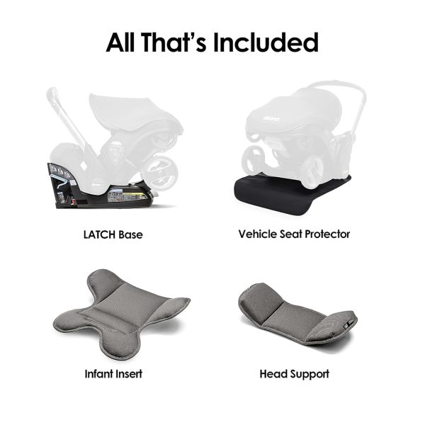 【Limited-Time Offer，Once Sold Out, It’s Gone】Doona Car Seat & Stroller, Nitro Black - All-in-One Travel System